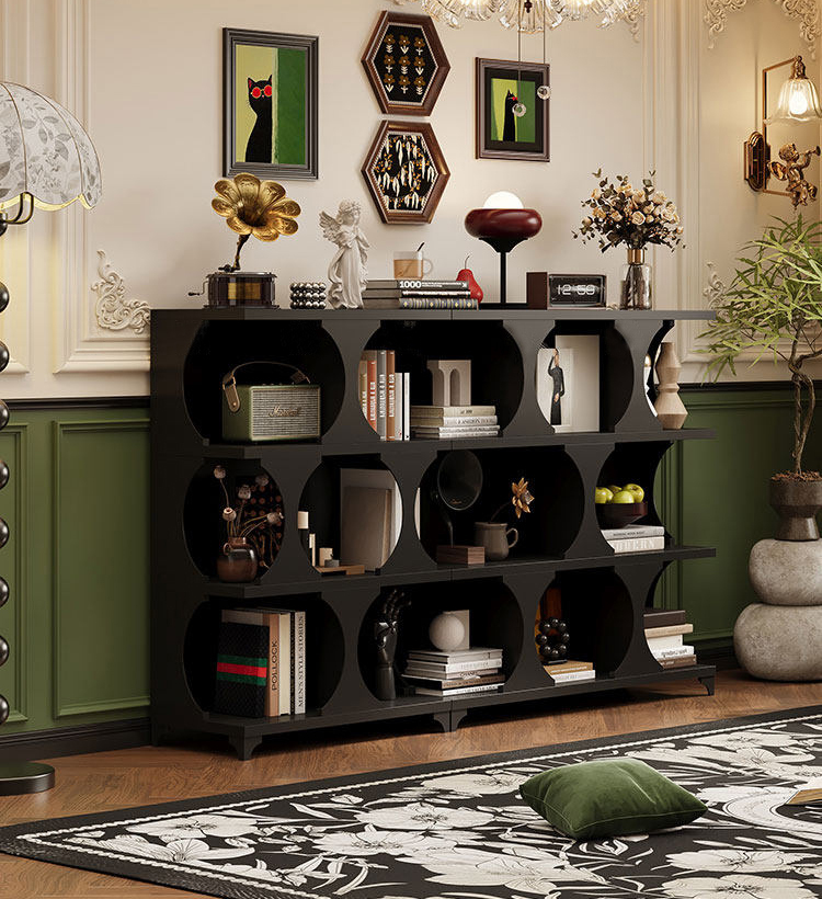 Modern Metal 3-Tier Open Shelf Bookcase-Space-Saving Storage for Home Office & Dining Living Room Bedroom Shelving Unit