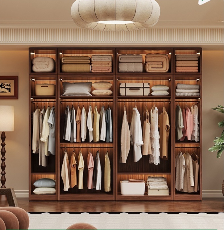 Bedroom Freestanding Steel Armoire Multipurpose Wardrobe Closet Storage Cabinet Shelves Hanging Rail
