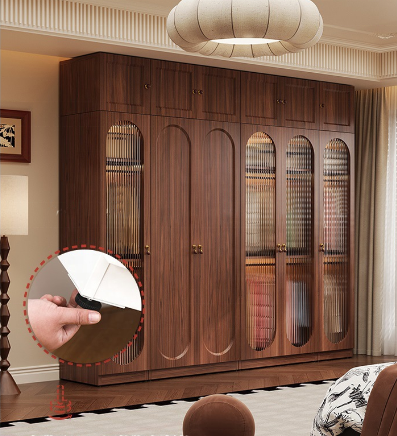 Bedroom Freestanding Steel Armoire Multipurpose Wardrobe Closet Storage Cabinet Shelves Hanging Rail