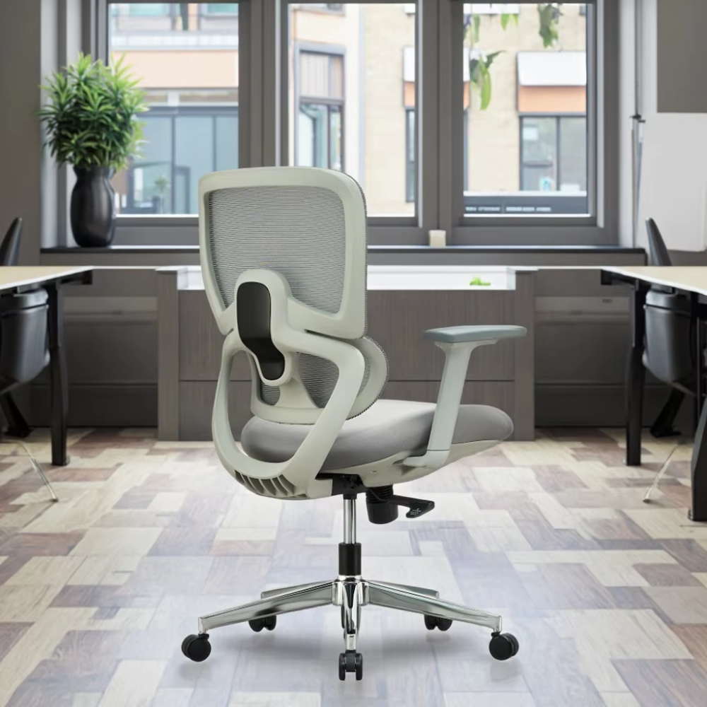 Ergonomic Modern Full Mesh Swivel Office Chair Adjustable Lumbar Support Memory Foam Adjustable Armrests Gliding Plastic