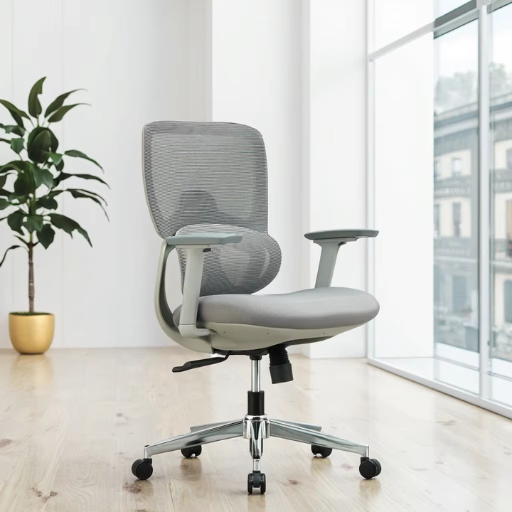 Ergonomic Modern Full Mesh Swivel Office Chair Adjustable Lumbar Support Memory Foam Adjustable Armrests Gliding Plastic