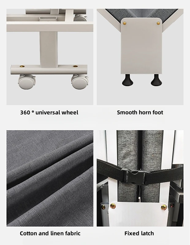 Luxurious White Single Bed Thickened Widened Bottom Frame Modern Foldable Design for Hotels Apartments New Metal Lunch Break Bed