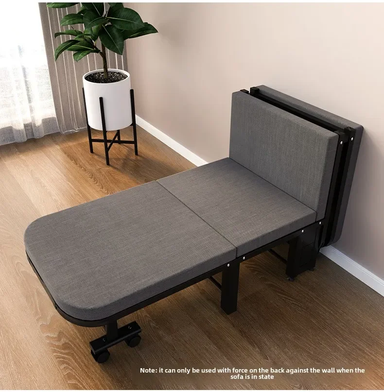 Luxurious White Single Bed Thickened Widened Bottom Frame Modern Foldable Design for Hotels Apartments New Metal Lunch Break Bed