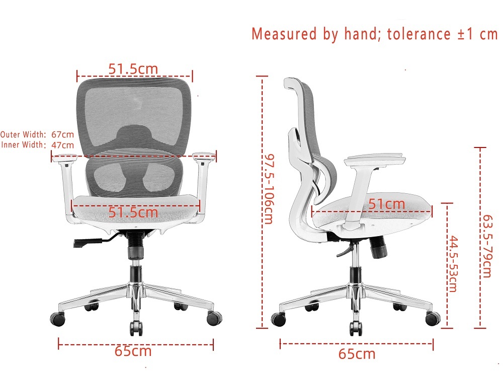 Ergonomic Modern Full Mesh Swivel Office Chair Adjustable Lumbar Support Memory Foam Adjustable Armrests Gliding Plastic