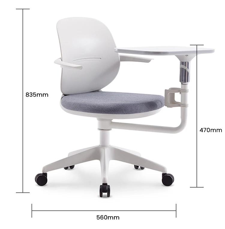 Ergonomic Contemporary Home Office Chair Comfortable High Back Computer Chair Lumbar Support Swivel Desk Chair Table Made PP