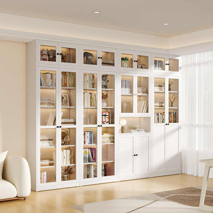 Modern 6-Tier Bookshelf Multifunctional Freestanding Bookcase for Home Office & Living Room Decorative Storage Shelving