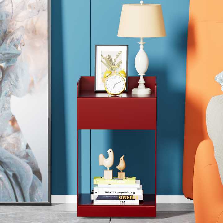 Modern Iron Metal Nightstand Side Table Bedside Table 3-Tier Storage Durable Multifunction Bedroom Furniture Apartment Dining