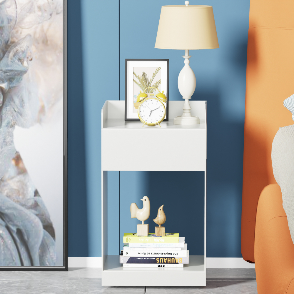 Modern Iron Metal Nightstand Side Table Bedside Table 3-Tier Storage Durable Multifunction Bedroom Furniture Apartment Dining