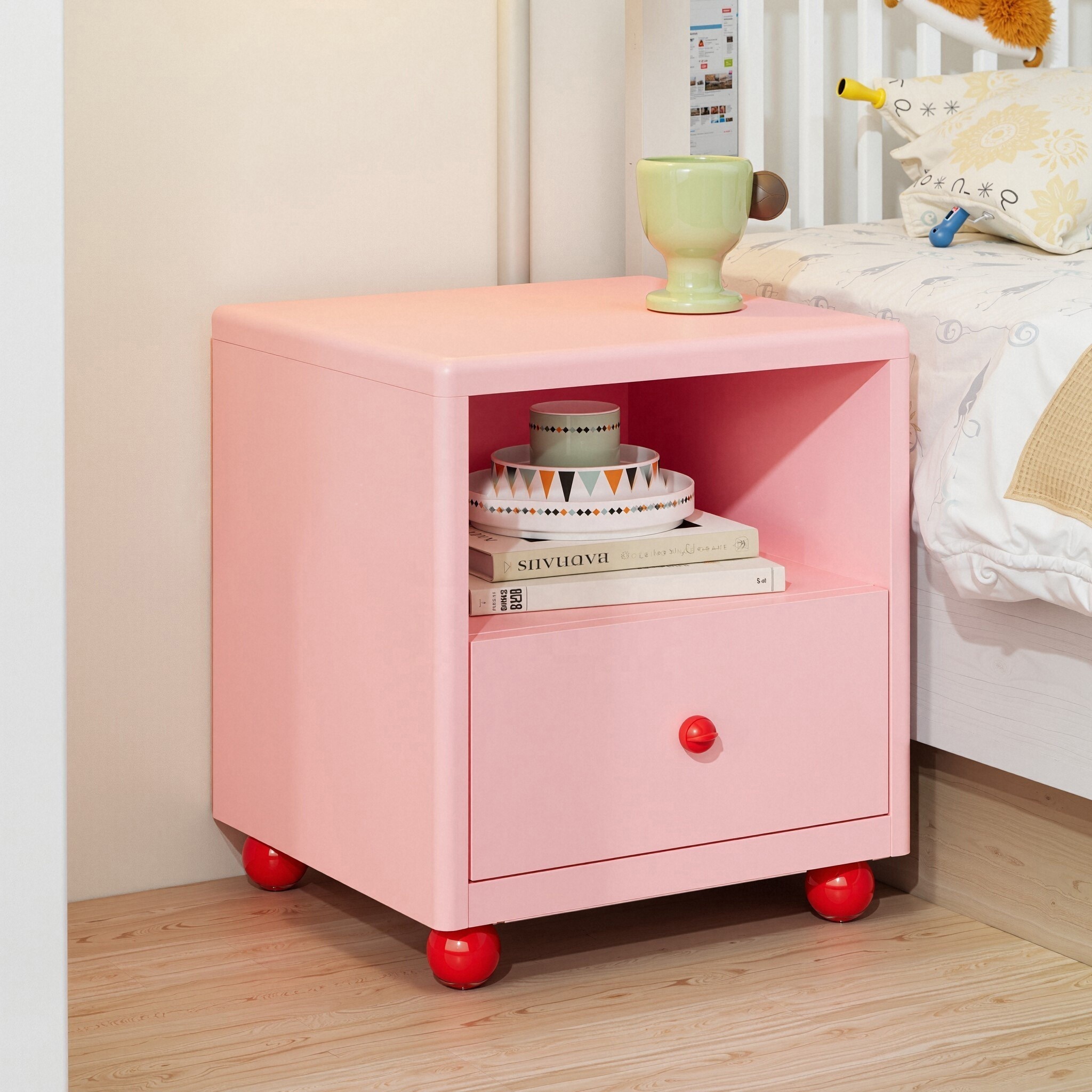 Nightstand,Small 1 Drawer Dresser End Table Bedside Furniture,Bedside Table with Drawers for Bedroom,Closet,Entryway,Dorm
