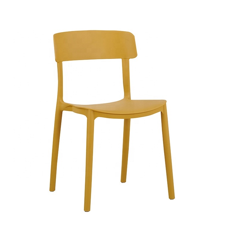 PP Fiber Dining Chairs Modern Plastic Kitchen Side Chairs Hipster Contemporary Molded Plastic Stackable Home Office School
