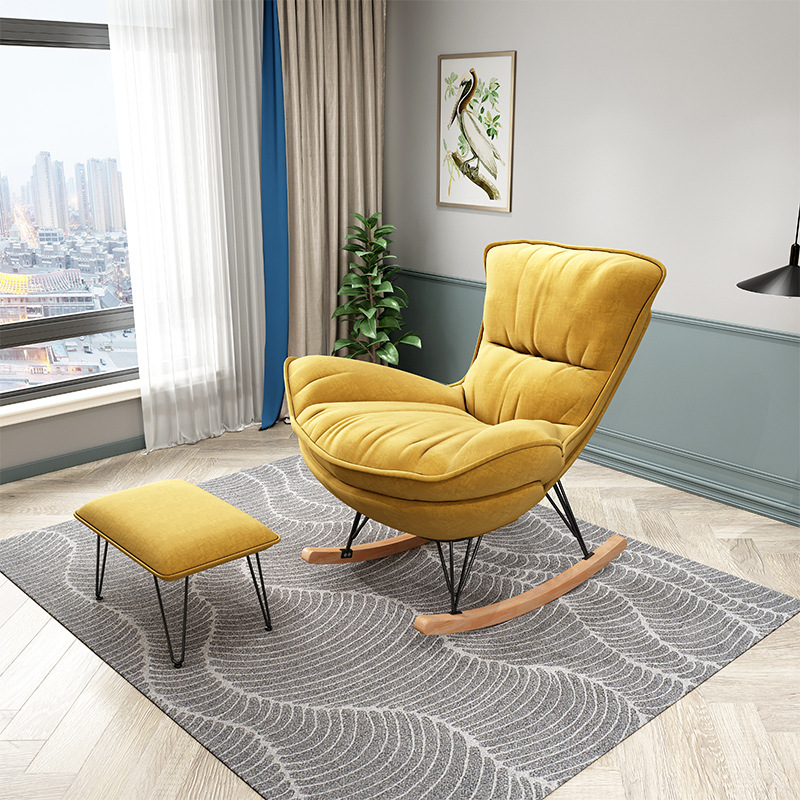 Hot Selling Modern Lazy Chair Large Recliner for Light Luxury Balcony Living Room Home Leisure Lounge Rocking Chair
