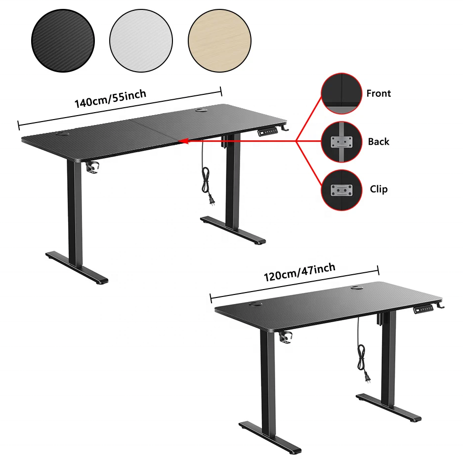 Electric Dual Motor Modern Height Adjustable Standing Desk Eco-Friendly Automatic Computer Desk for Home Office