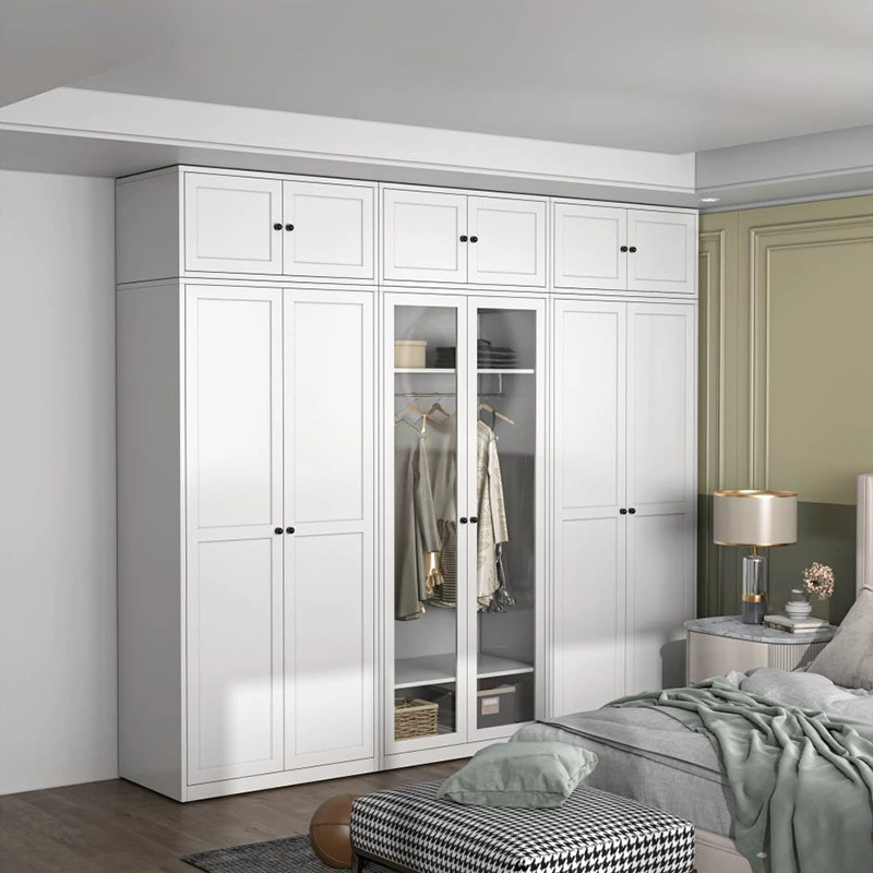 Modern Design Steel Locker Closet Factory Direct Adjustable Metal Wardrobe for Bedroom & Living Room Closes Storage Cabinet
