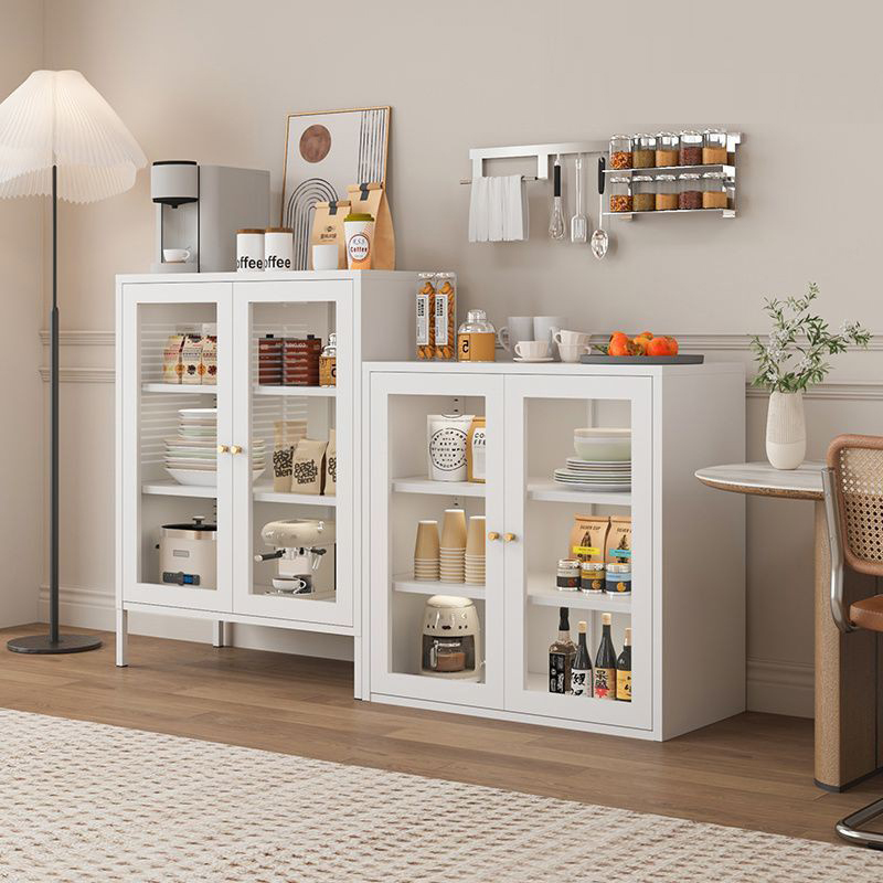 Adjustable Shelf Sideboard Buffet Cabinet with Glass Doors Credenza Storage New Home Furniture for Living Room Kitchen Entryway