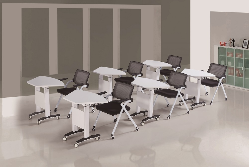 Modern Modular Mobile Training Table with Wheels Easy Assembly Folding Conference Room Durable Flip Top for Meeting Study Desk