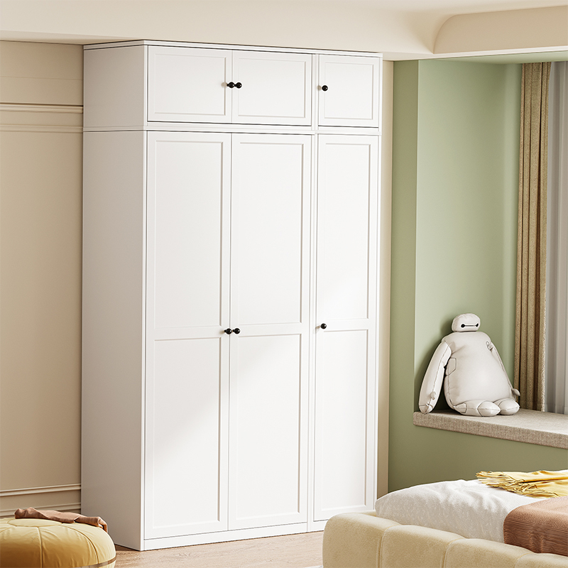 White Modern Customized Steel Bedroom Living Room 2-Door Durable Wardrobe Cabinet Storage Home Furniture for Hotel School