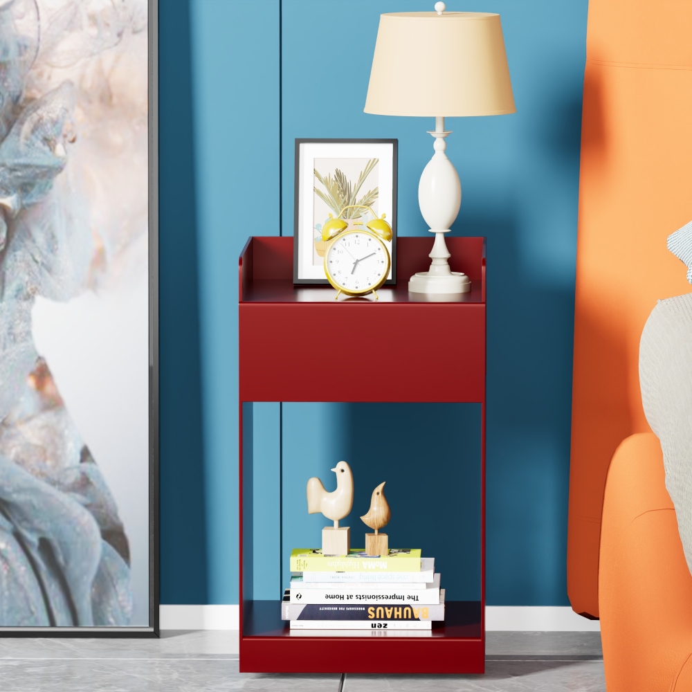 Modern Iron Metal Nightstand Side Table Bedside Table 3-Tier Storage Durable Multifunction Bedroom Furniture Apartment Dining