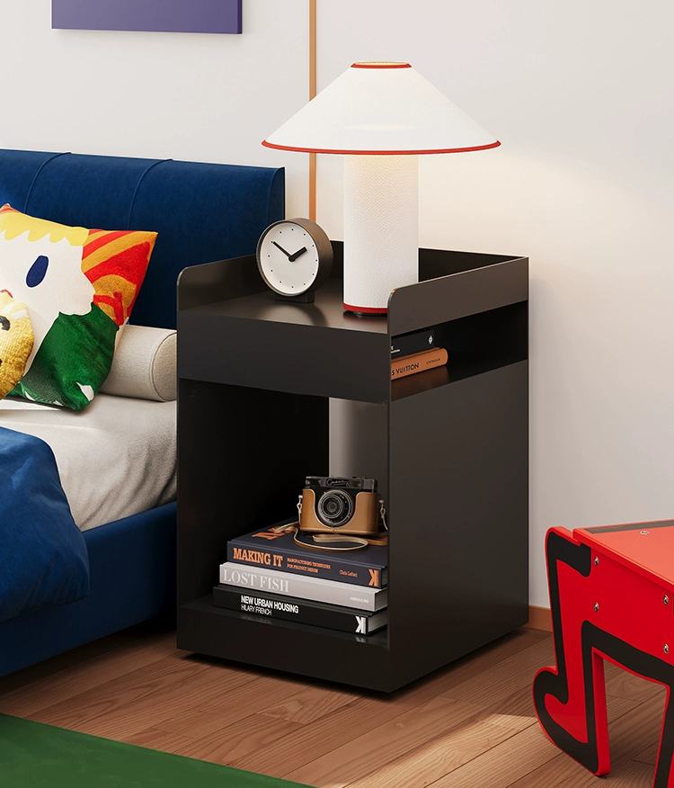 Modern Iron Metal Nightstand Side Table Bedside Table 3-Tier Storage Durable Multifunction Bedroom Furniture Apartment Dining