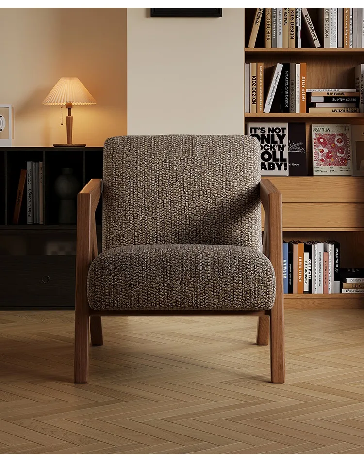 Light Luxury Modern Minimalist Home Accent Chair Foldable Nordic Hotel Lounge for Living Room Balcony Armchair
