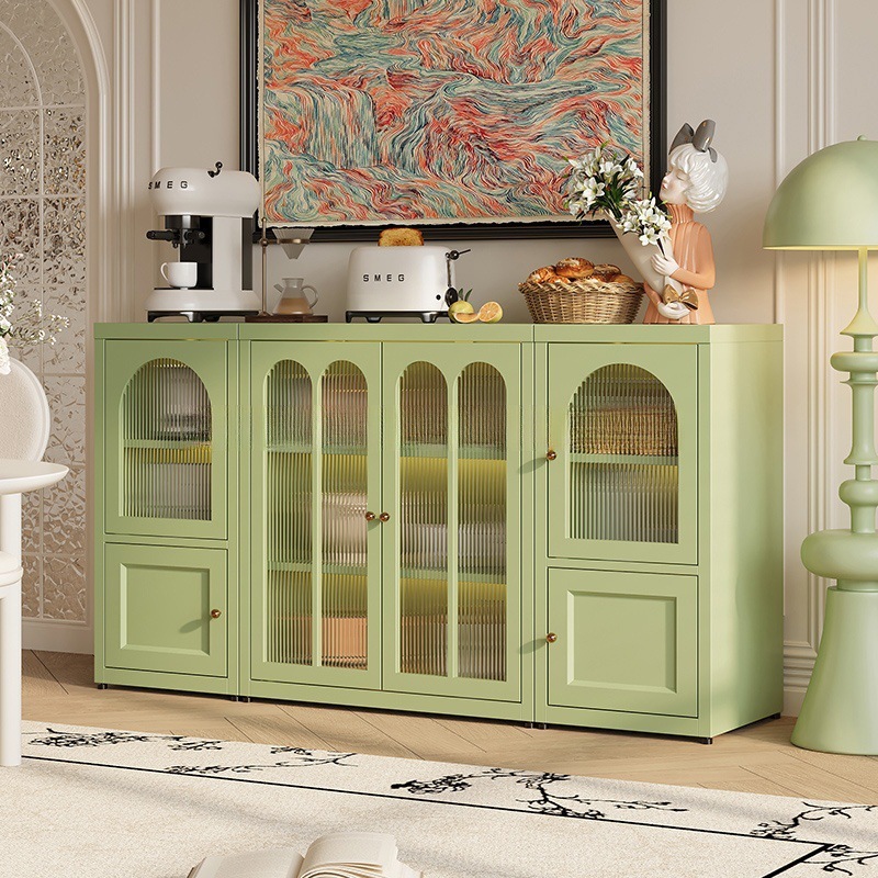 Hallyway Free Standing Modern Sideboard Buffet Storage Cabinet Glass Doors for Dining Bedroom Hotel for Living Room Entryway