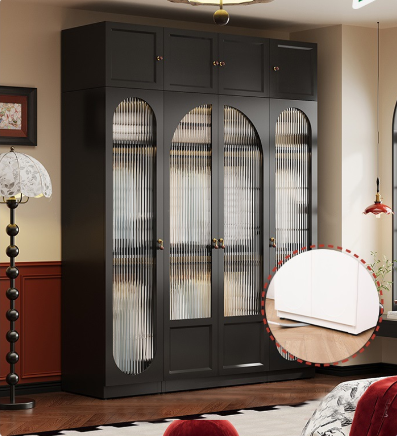 Steel White Wardrobe Closet 2 Doors Modern Freestanding Bedroom Armoire with Adjustable Storage Durable Hotel Use