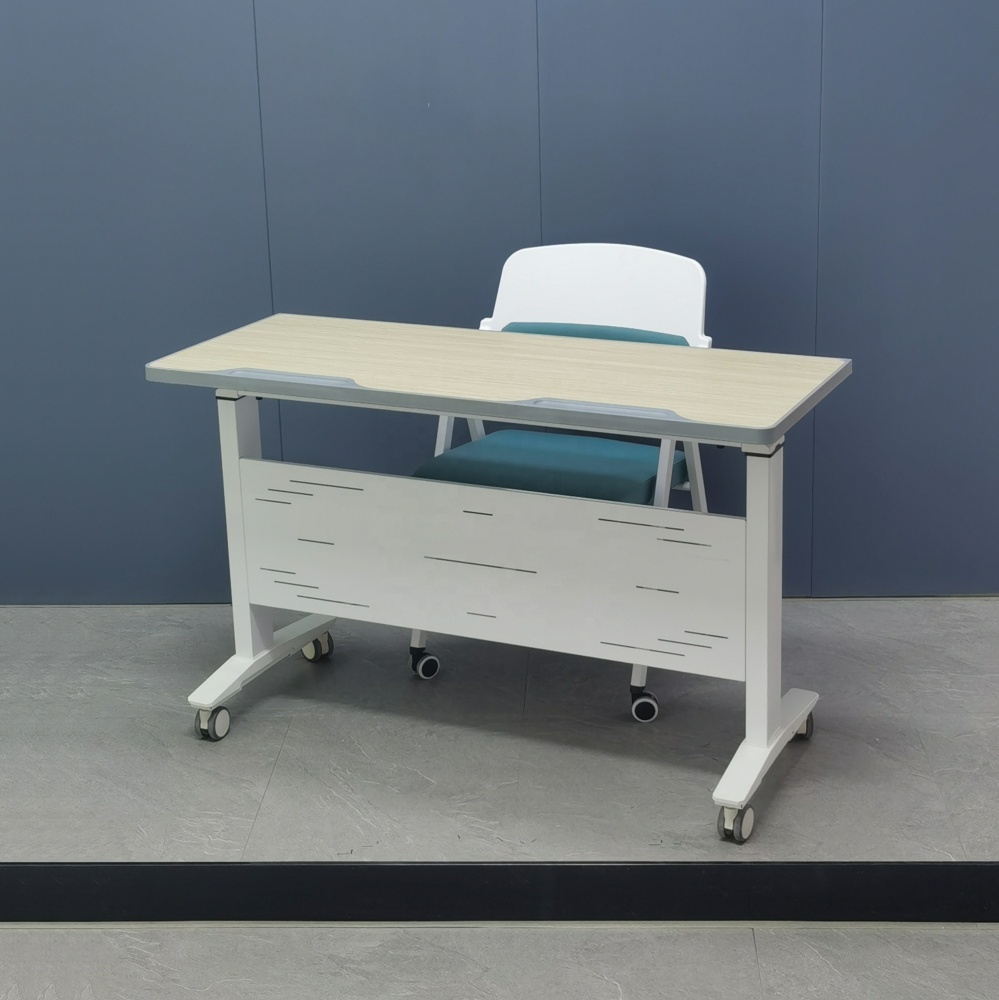 Modern Designed Mobile Conference Table with Locking Wheels Folding Business Tables for Training Meeting & Conference Room Use