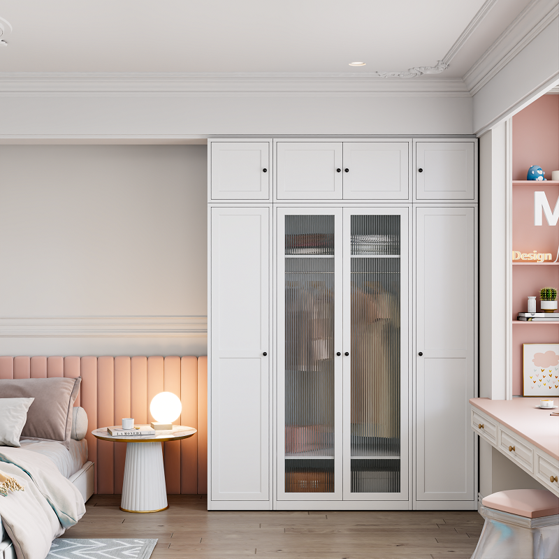 Modern Design Steel Locker Closet Factory Direct Adjustable Metal Wardrobe for Bedroom & Living Room Closes Storage Cabinet