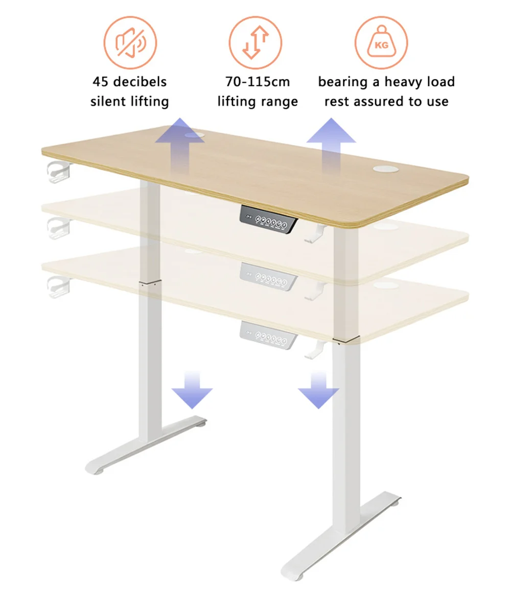Modern Design Electric Height Adjustable 1200/1400mm Sports & Gaming Computer Desks for Office Use