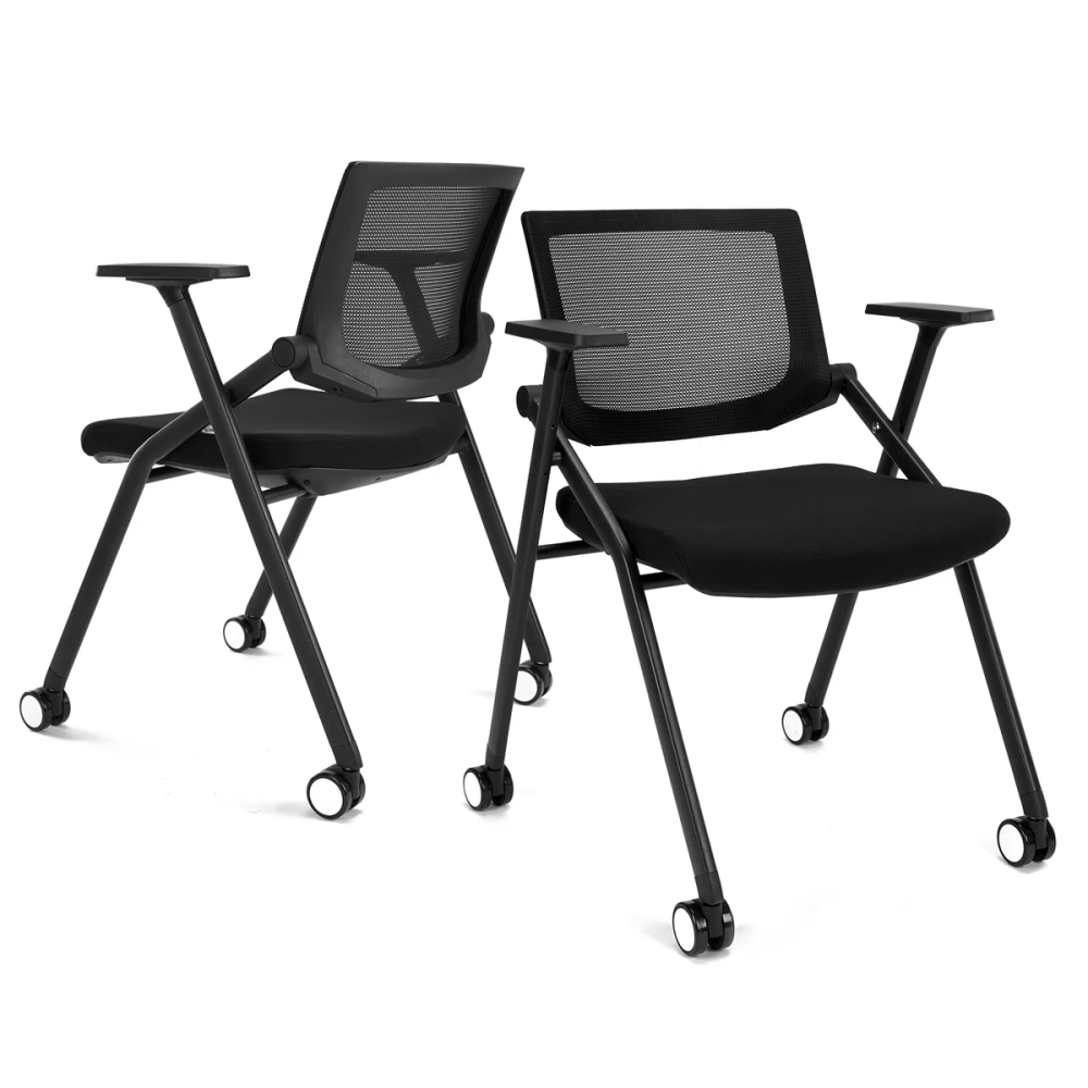 Ergonomic Foldable Conference Chair with Breathable Mesh Back