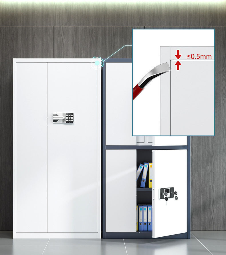 Factory Wholesale Office Filing Storage Cabinet Large Capacity 2 Drawers Steel Material with Lockable Feature Fingerprint Safe