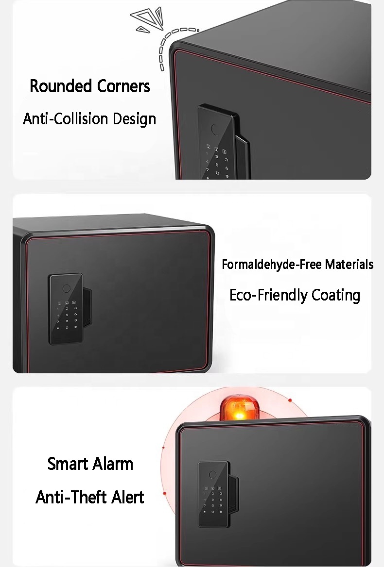 Digital Solid Steel Home Safe Box WiFi Key Small Personal Security Jewelry Anti-Theft Money Box for Dorm Use Fireproof