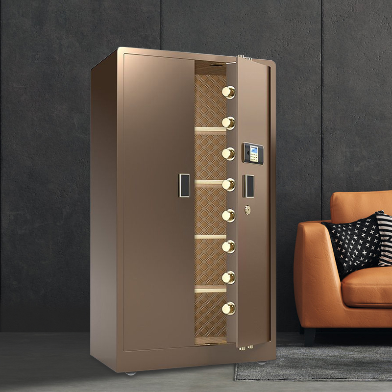 180 cm Luxury Gold Safe Box Tall Big Size Fingerprint Lock Money Vault for Hotel & Home Use Reselling Hotel Safe Storage