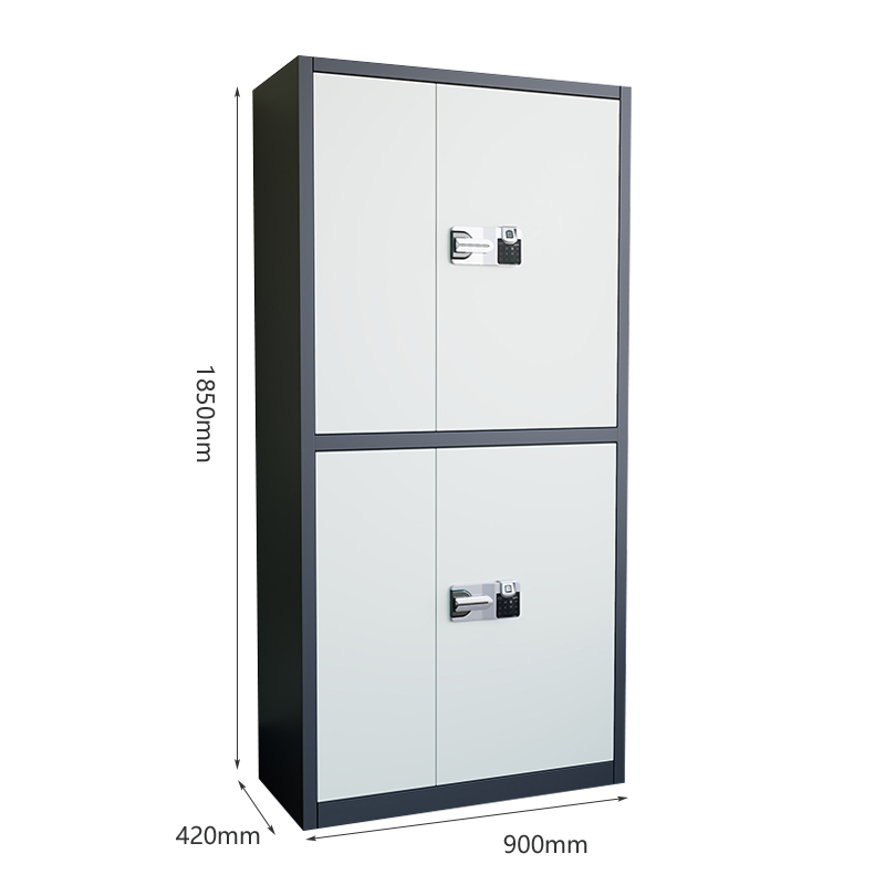 Factory Wholesale Office Filing Storage Cabinet Large Capacity 2 Drawers Steel Material with Lockable Feature Fingerprint Safe
