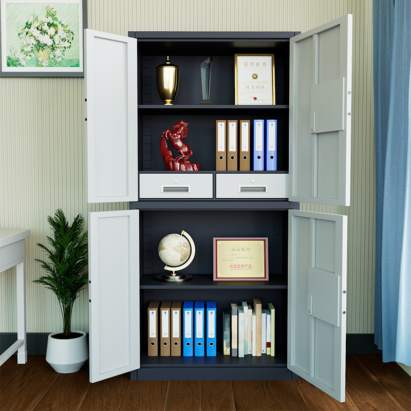 Factory Wholesale Office Filing Storage Cabinet Large Capacity 2 Drawers Steel Material with Lockable Feature Fingerprint Safe
