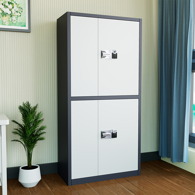 Factory Wholesale Office Filing Storage Cabinet Large Capacity 2 Drawers Steel Material with Lockable Feature Fingerprint Safe