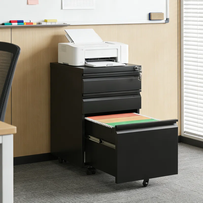 Lockable Metal Office Furniture Storage Filing Cabinets for Documents & Archiveros for Workshop & Kitchen Use