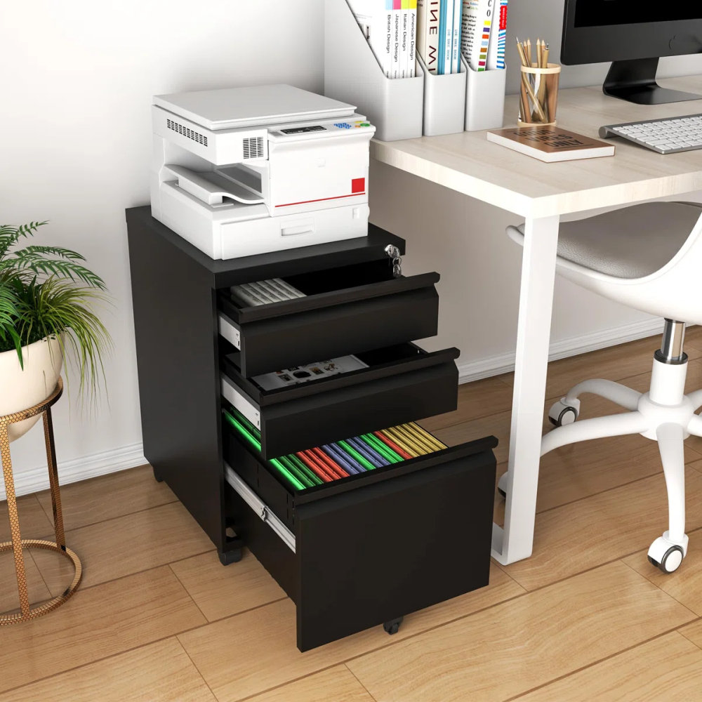 Lockable Metal Office Furniture Storage Filing Cabinets for Documents & Archiveros for Workshop & Kitchen Use