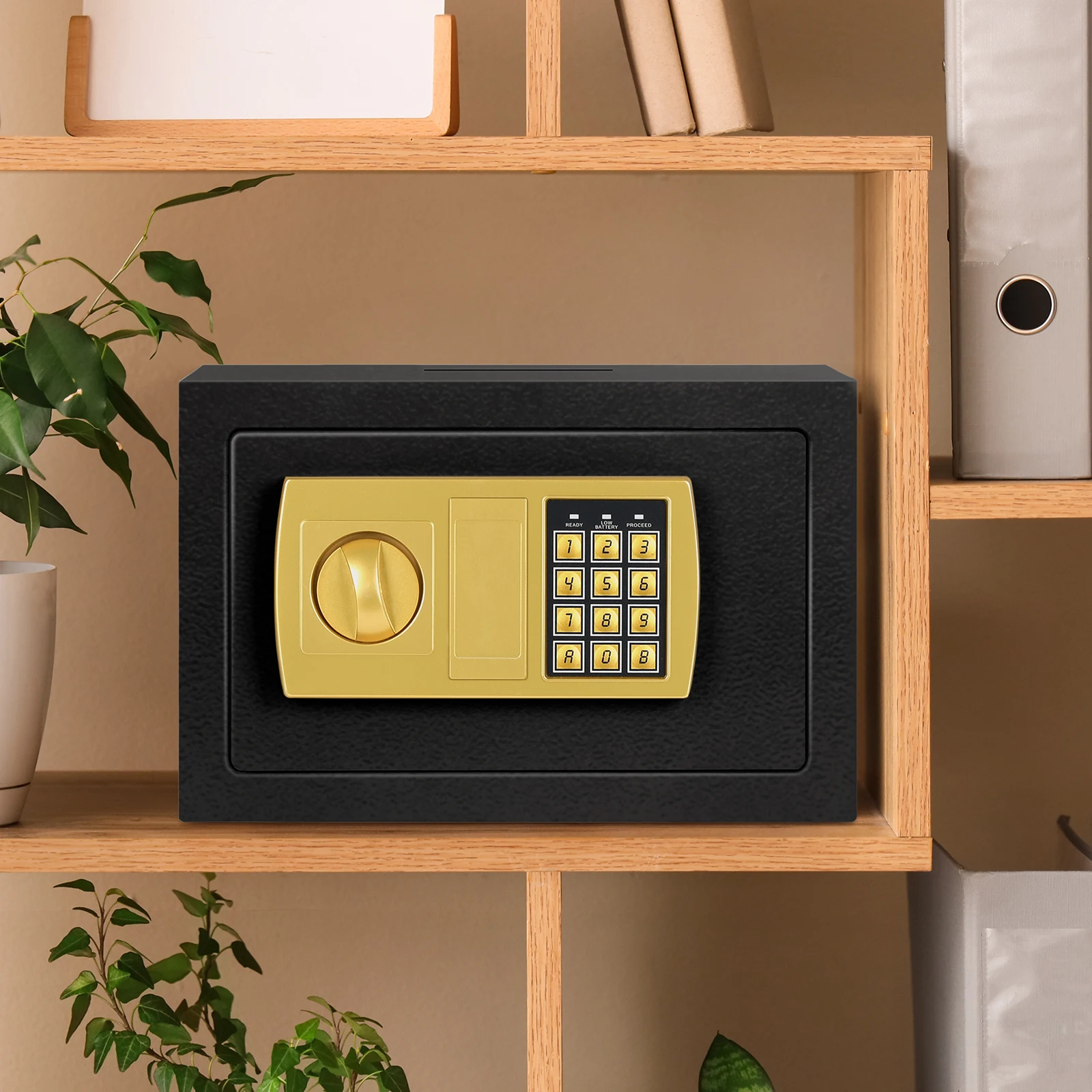 Waterproof and Fireproof Steel Security Safe Box with Electronic Digital Lock and Key Lock for Home Office Safe and Secure