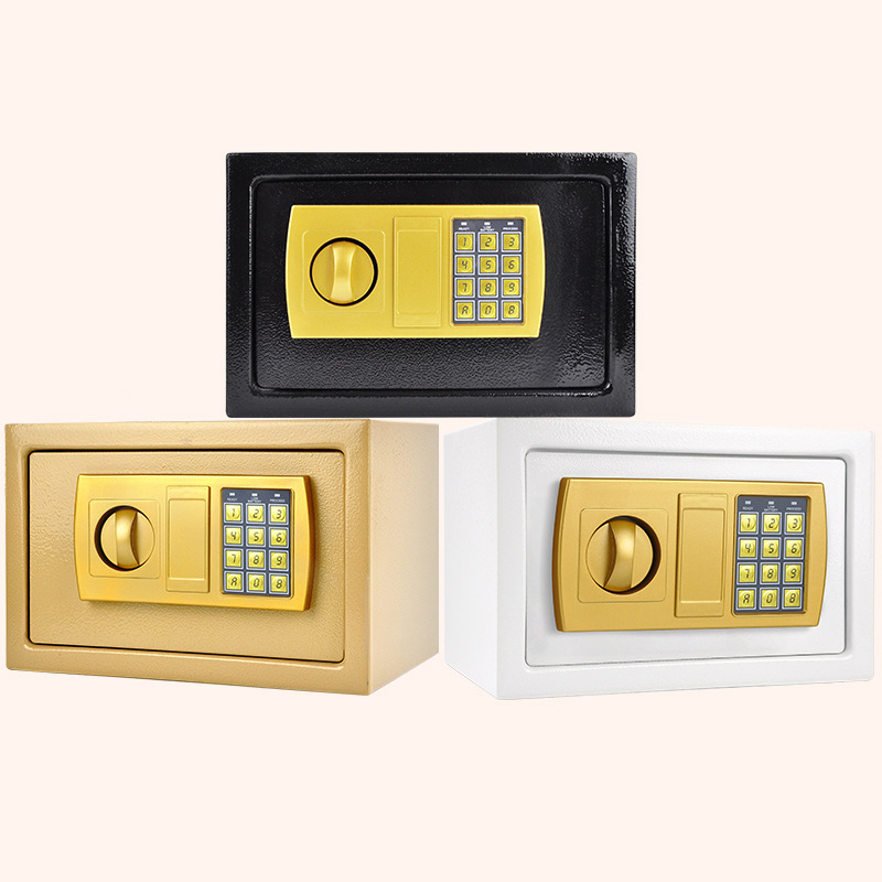 Wall-Mounted Hotel Safe Box with Key Lock Digital Electronic Money Safe for Office or Home Kids Gift Idea
