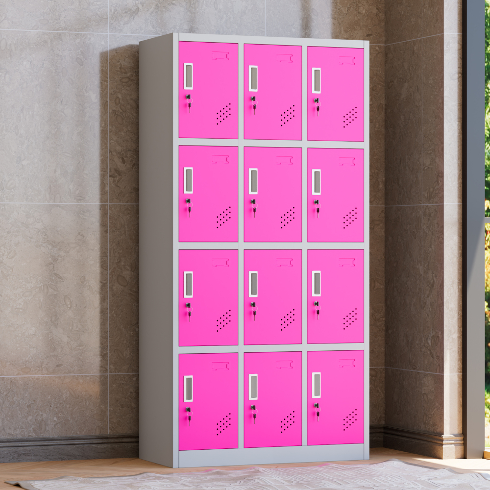 Commercial Metal Eco-Friendly Waterproof Fireproof Durable Modern Key Lock Lockers Colorful Storage for School Gym Workshop