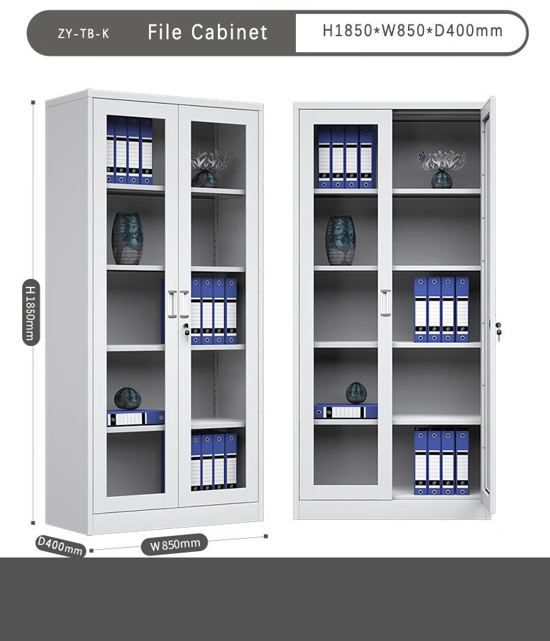 Modern 72-Inch Display Cabinet with 4 Adjustable Shelves Locking Glass Doors for Storing Collectibles and Books