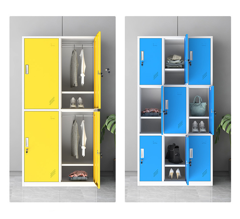 18-Door Metal Locker Storage Cabinet with Locking Doors Modern Design File Cabinet for School & Office Living Room Use