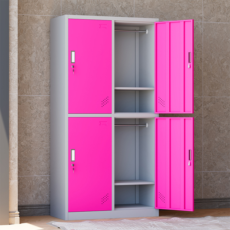 4-Door Steel Locker Industrial Staff Changing Room Storage Cabinet Gym Locker School Office Workshop Hospital Eco-Friendly