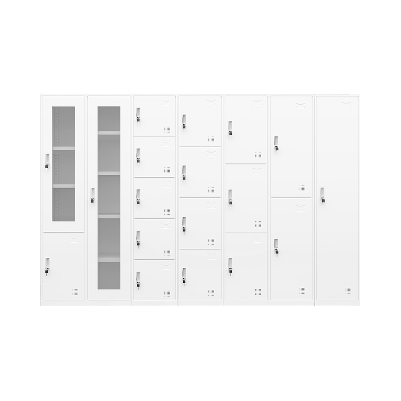 Hot Sale Durable Office Bookcase Filing Storage Cabinet 4 Adjustable Steel Glass Sliding Door for School Utility