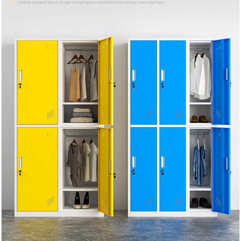 Commercial Metal Eco-Friendly Waterproof Fireproof Durable Modern Key Lock Lockers Colorful Storage for School Gym Workshop