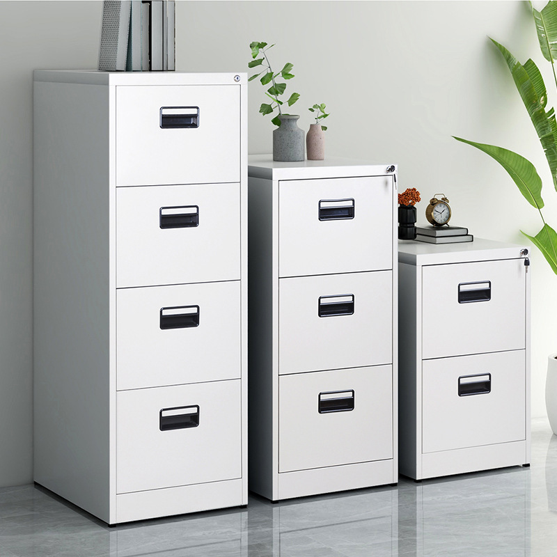 Factory's New 4-Drawer Steel Filing Cabinet Powder Coat Metal Office File Storage Safe Box for Gym Workshop School Use New