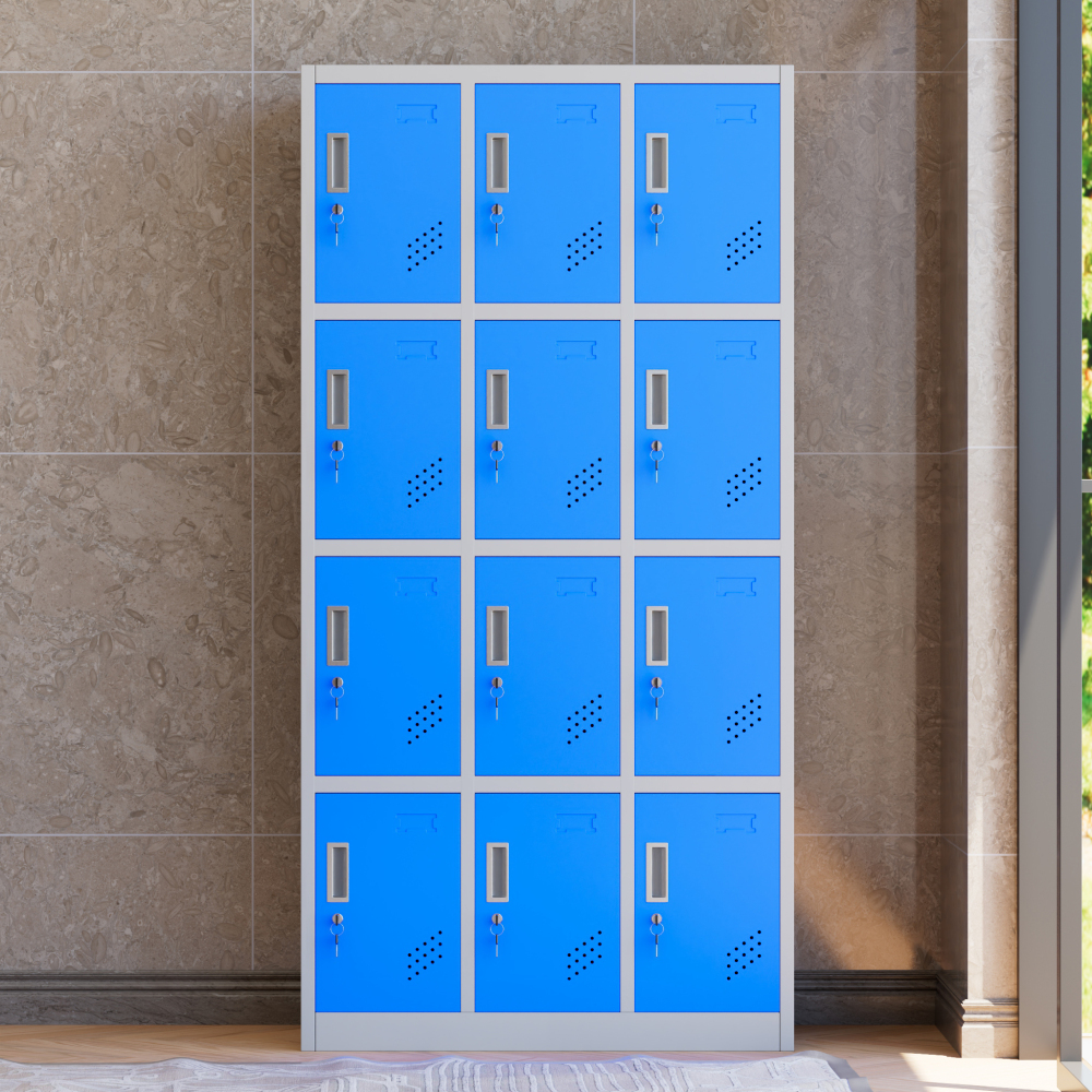Commercial Metal Eco-Friendly Waterproof Fireproof Durable Modern Key Lock Lockers Colorful Storage for School Gym Workshop