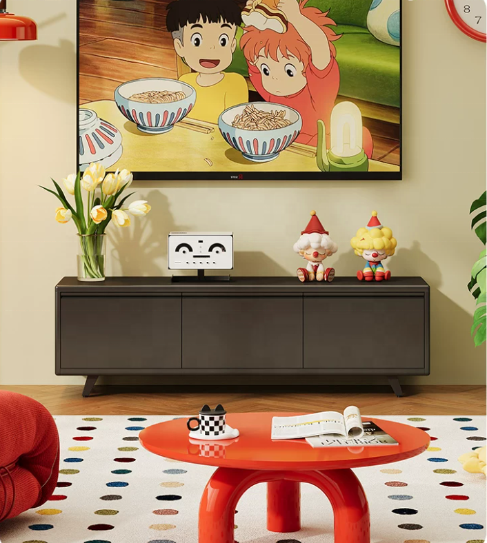 Modern TV Stand with Storage Durable Steel Construction for Living Room & Hotel Use Customizable Sizes