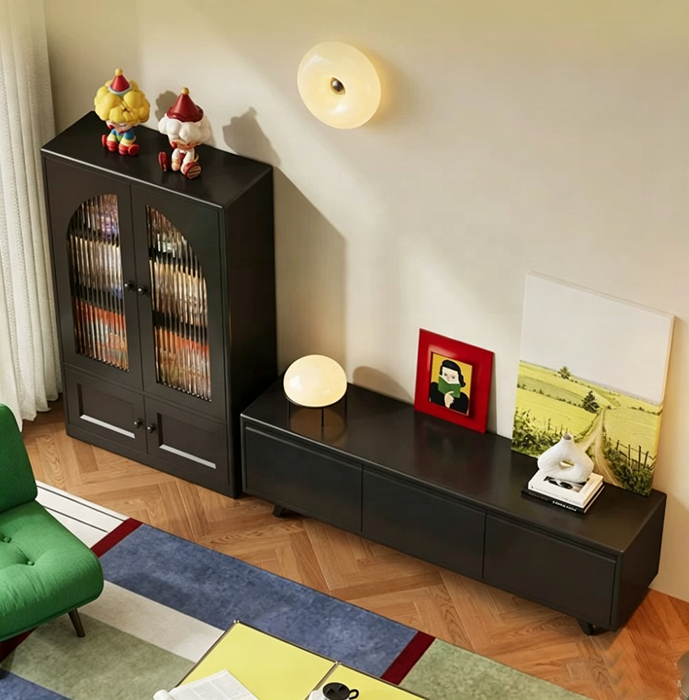 Modern TV Stand with Storage Durable Steel Construction for Living Room & Hotel Use Customizable Sizes