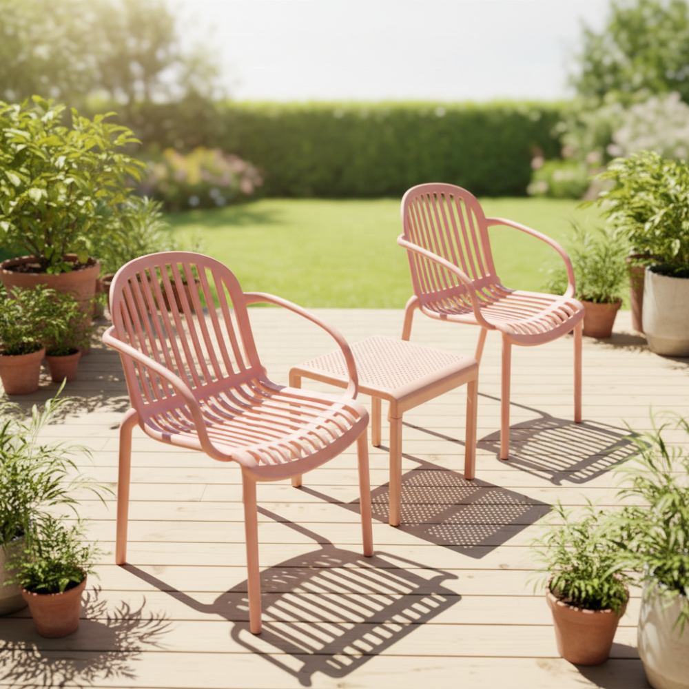 Modern Stackable Lightweight Dining Chair Weather-Resistant Plastic Armchair for Home Office School Patios & Cafs